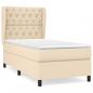 Preview: Boxspringbett mit Matratze Creme 80x200 cm Stoff