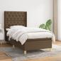 Preview: ARDEBO.de - Boxspringbett mit Matratze Dunkelbraun 80x200 cm Stoff