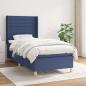 Preview: ARDEBO.de - Boxspringbett mit Matratze Blau 80x200 cm Stoff