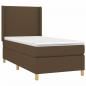 Preview: Boxspringbett mit Matratze & LED Dunkelbraun 80x200 cm Stoff