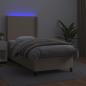 Preview: Boxspringbett mit Matratze & LED Cappuccino-Braun 80x200cm