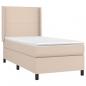 Preview: Boxspringbett mit Matratze & LED Cappuccino-Braun 80x200cm