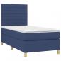 Preview: Boxspringbett mit Matratze Blau 80x200 cm Stoff