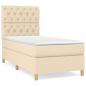 Preview: Boxspringbett mit Matratze Creme 80x200 cm Stoff