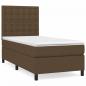 Preview: Boxspringbett mit Matratze Dunkelbraun 80x200 cm Stoff