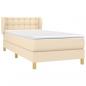 Preview: Boxspringbett mit Matratze Creme 80x200 cm Stoff