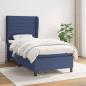 Preview: ARDEBO.de - Boxspringbett mit Matratze Blau 80x200 cm Stoff