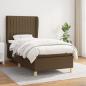 Preview: ARDEBO.de - Boxspringbett mit Matratze Dunkelbraun 80x200 cm Stoff