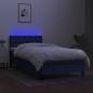 Preview: Boxspringbett mit Matratze & LED Blau 80x200 cm Stoff