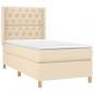 Preview: Boxspringbett mit Matratze Creme 80x200 cm Stoff