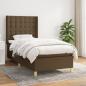 Preview: ARDEBO.de - Boxspringbett mit Matratze Dunkelbraun 80x200 cm Stoff