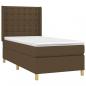 Preview: Boxspringbett mit Matratze Dunkelbraun 80x200 cm Stoff