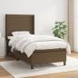 Preview: ARDEBO.de - Boxspringbett mit Matratze Dunkelbraun 80x200 cm Stoff