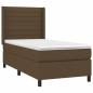 Preview: Boxspringbett mit Matratze Dunkelbraun 80x200 cm Stoff