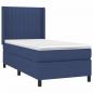 Preview: Boxspringbett mit Matratze Blau 80x200 cm Stoff