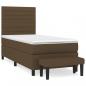 Preview: Boxspringbett mit Matratze Dunkelbraun 80x200 cm Stoff