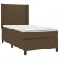 Preview: Boxspringbett mit Matratze & LED Dunkelbraun 80x200 cm Stoff