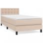 Preview: Boxspringbett mit Matratze Cappuccino-Braun 80x200cm Kunstleder