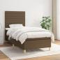 Preview: ARDEBO.de - Boxspringbett mit Matratze Dunkelbraun 80x200 cm Stoff