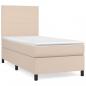 Preview: Boxspringbett mit Matratze Cappuccino-Braun 80x200cm Kunstleder