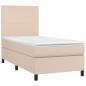 Preview: Boxspringbett mit Matratze Cappuccino-Braun 80x200cm Kunstleder