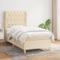 Preview: ARDEBO.de - Boxspringbett mit Matratze Creme 80x200 cm Stoff