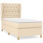 Preview: Boxspringbett mit Matratze Creme 80x200 cm Stoff