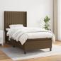 Preview: ARDEBO.de - Boxspringbett mit Matratze Dunkelbraun 80x200 cm Stoff