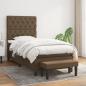 Preview: ARDEBO.de - Boxspringbett mit Matratze Dunkelbraun 80x200 cm Stoff