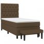 Preview: Boxspringbett mit Matratze Dunkelbraun 80x200 cm Stoff