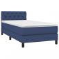 Preview: Boxspringbett mit Matratze Blau 80x200 cm Stoff