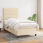 Preview: ARDEBO.de - Boxspringbett mit Matratze Creme 80x200 cm Stoff