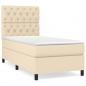 Preview: Boxspringbett mit Matratze Creme 80x200 cm Stoff