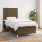 Preview: ARDEBO.de - Boxspringbett mit Matratze Dunkelbraun 80x200 cm Stoff