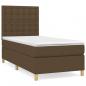 Preview: Boxspringbett mit Matratze Dunkelbraun 80x200 cm Stoff