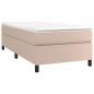 Preview: Boxspringbett mit Matratze Cappuccino-Braun 80x200cm Kunstleder