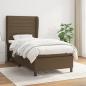 Preview: ARDEBO.de - Boxspringbett mit Matratze Dunkelbraun 80x200 cm Stoff