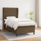 Preview: ARDEBO.de - Boxspringbett mit Matratze Dunkelbraun 80x200 cm Stoff