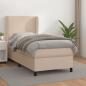 Preview: ARDEBO.de - Boxspringbett mit Matratze Cappuccino-Braun 80x200cm Kunstleder