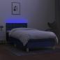 Preview: Boxspringbett mit Matratze & LED Blau 80x200 cm Stoff