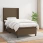 Preview: ARDEBO.de - Boxspringbett mit Matratze Dunkelbraun 80x200 cm Stoff