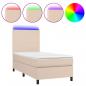 Preview: Boxspringbett mit Matratze & LED Cappuccino-Braun 80x200cm