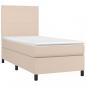 Preview: Boxspringbett mit Matratze & LED Cappuccino-Braun 80x200cm