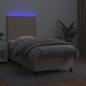 Preview: Boxspringbett mit Matratze & LED Cappuccino-Braun 80x200cm