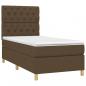 Preview: Boxspringbett mit Matratze & LED Dunkelbraun 80x200 cm Stoff