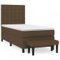 Preview: Boxspringbett mit Matratze Dunkelbraun 80x200 cm Stoff