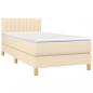 Preview: Boxspringbett mit Matratze Creme 80x200 cm Stoff