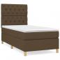 Preview: Boxspringbett mit Matratze Dunkelbraun 80x200 cm Stoff