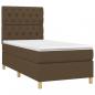 Preview: Boxspringbett mit Matratze Dunkelbraun 80x200 cm Stoff