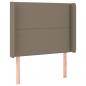 Preview: LED Kopfteil Taupe 103x16x118/128 cm Stoff